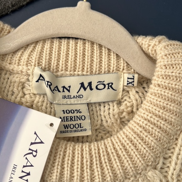 NWT ARAN MOR Ireland Marino Wool Sweater - Picture 4 of 7